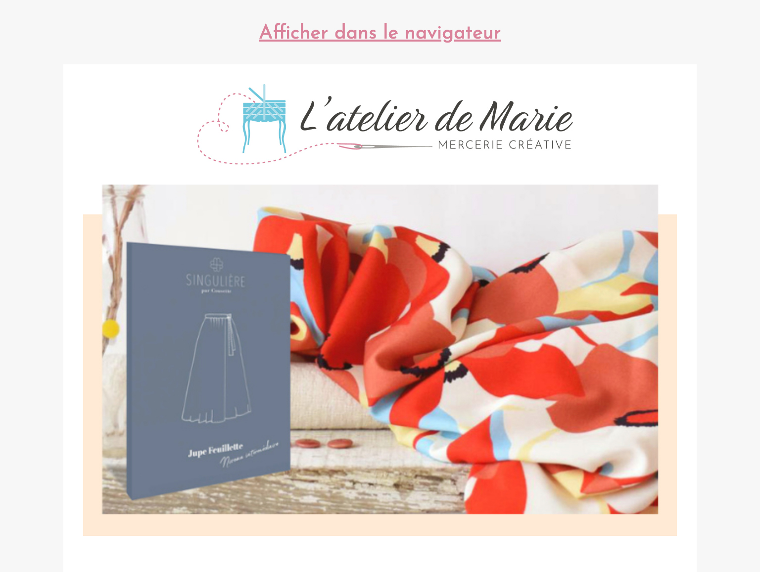webdesign Newsletter L'atelier de Marie - miniature
